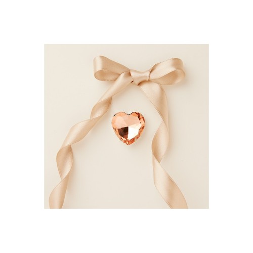 Calamita strass cuore - oro, rosa