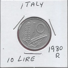 ARATRO ITALIA 10 LIRE 1980R