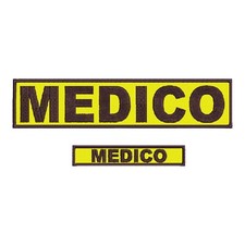 KIT PATCH RICAMO TOPPA 112 AMBULANZA DIVISA MEDICO A STRAPPO 118 CROCE ROSSA