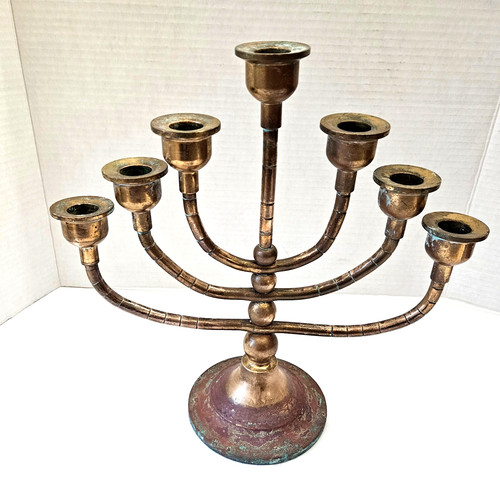 Candelabro antico ottone - candelabro,