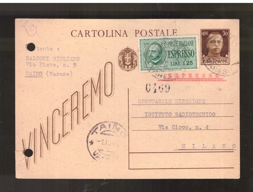 Cartolina rsi vinceremo - c.,