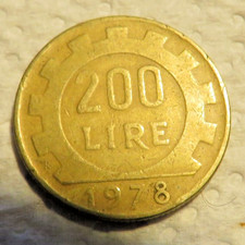200 LIRE Coin WORK 1978