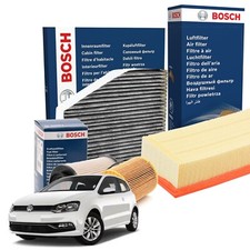 KIT TAGLIANDO 4 FILTRI BOSCH VW POLO 6R 6C 1.6 TDI DAL 2009