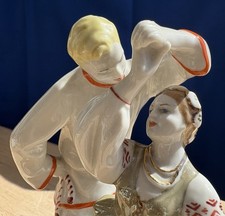 Dulevo Rare Vintage 60s figurine Lyavonikha Belorussian Dance Ussr Restoration 