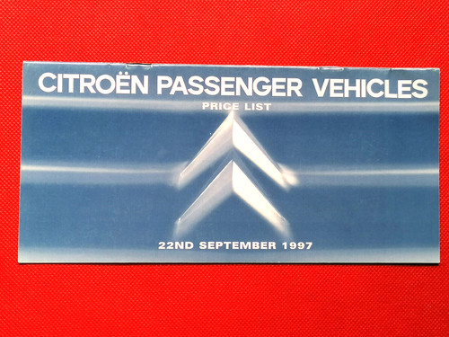 Listino prezzi citroen 1997 - citroen,