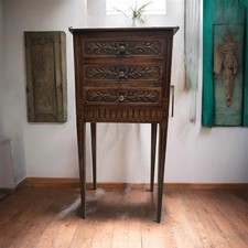 Comodino Luigi XVI Intagliato