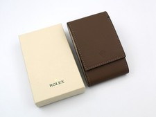 Originale Porta Orologi Rolex Watch Box Pelle Martellata Tortora Alta Qualità