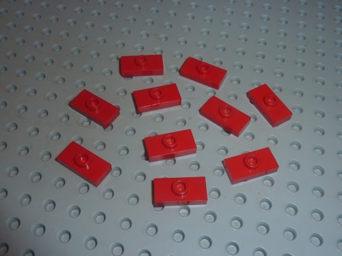 Lego red plate ref 3794 - x, /
