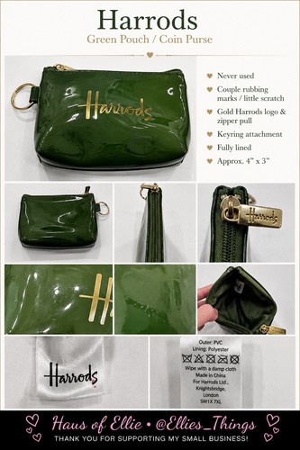 Portamonete harrods verde pvc - harrods,