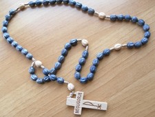 VECCHIA LUNGA GRANDE CORONA DEL ROSARIO COME NUOVA CM. 42  -