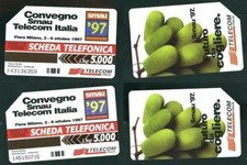 *G 658 C&C 2735 2 SCHEDE TELEFONICHE USATE SMAU 97 VARIANTE OCR 