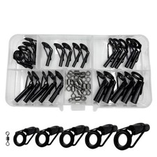 Set occhielli sub piombo 35 pezzi per canna da pesca mare con set anelli guida dimensioni complete