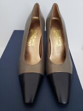 Salvatore Ferragamo abito scarpa decorativa plateau, bicolore, 2A, punta a punta