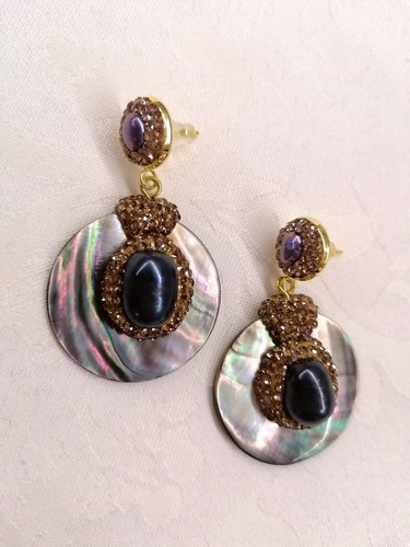 Orecchini marcasite oro