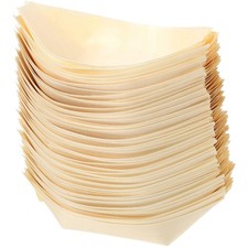  50 pezzi piatti in barca di sushi in legno in legno naturale usa e getta