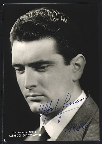 Cartolina cantante lirico