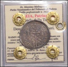 Aquileia Raimondo della Torre Denaro in argento Monete medievali Sigillata