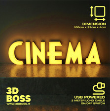 Cinema lighted sign insegna