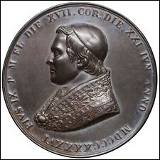 Medaglia Papa Pio IX 1846 rara medaglia bronzo Vaticano Stato Pontificio Roma originale