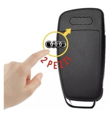 2 LOGO STEMMA FREGIO Compatibile AUDI CHIAVE TELECOMANDO 16mm X 6mm Adesivo