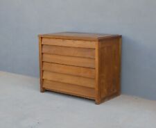 Comò cassettone 6 cassetti impiallacciato in castagno, anni '60 - L 111 cm!