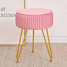 Sgabello vanità velluto rosa