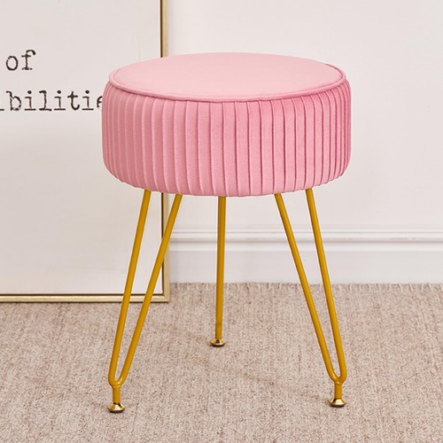 Sgabello vanità velluto rosa