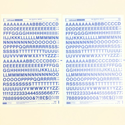 Letraset dry transfer blu - dry,