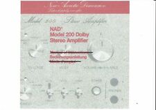 NAD manuale di istruzioni per model 200 user owner's manual tedesco copy