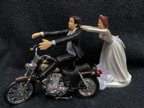 Cake topper matrimonio moto