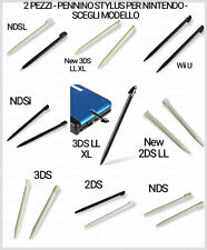 2 Pezzi Stylus Penna Touch Pennino Nintendo New 3DS 2DS NDS NDSi NDSL XL LL WiiU