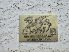 Vespa Club d'italia placca Metallica badge Plaque Plakette Rara 100 Km