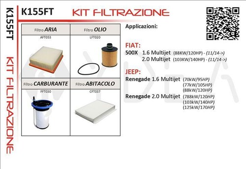 Kit filtri tagliando fiat - 4,