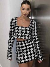 ZARA PAILLETTES PIED DE POULE