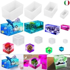 FineGood - 8 stampi cubici in resina epossidica, per resina fai da te, in