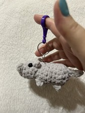 Baby Hippo Gray Keychain