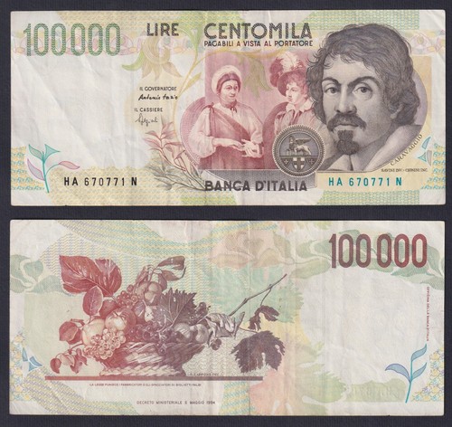 Banconota italia 100000 - banconota,