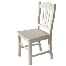 Sedia Silvana legno massello bianca casa hotel pizzeria pub ristorante