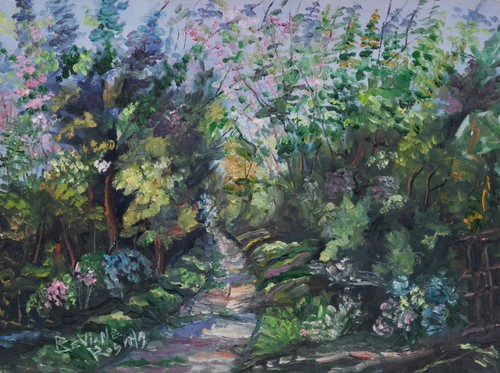 Paesaggio sentiero fiorito - fiorito,