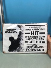 15108 Rocky Balboa film cult Targa insegna metallo vintage style home decor