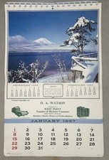 Calendario vintage 1967 D. A