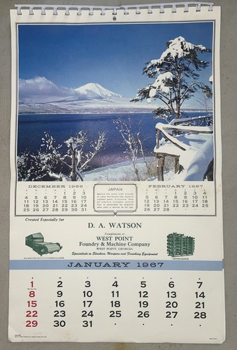 Calendario vintage 1967 - , a