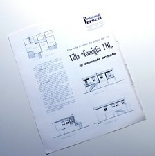 PREFABBRICATI PERUZZI VILLA FAMIGLIA110 IN CEMENTO ARMATO DEPLIANT 1964 L3293S49