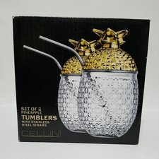 Set 2 Bicchieri Ananas con