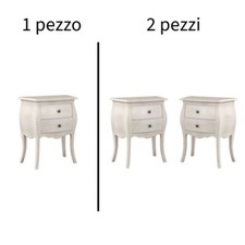 COMODINO BOMBATO IN LEGNO