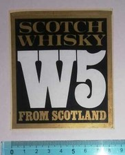 ADESIVO STICKER VINTAGE AUTOCOLLANT AUFKLEBER ORIGINAL W5 SCOTCH WHISKY 