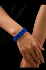 Gotico Roccia Acrilico Hip Hop Bracciale a catena Hip Hop punk  Moda Blu Donna