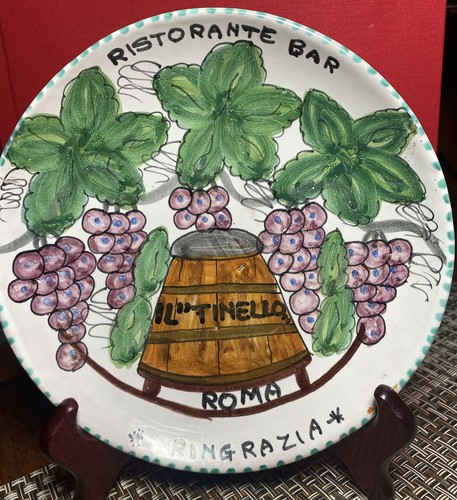 Vintage piatto ricordo dipinto - vintage,