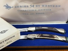 Set coltelli Western USA serie 54 edizione da collezione # 0018 del 2000!  Prodotto nel 1981