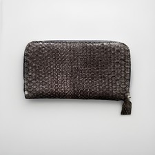 ENDO MILANO PORTAFOGLIO ARTIGIANALE VERA PELLE GRIGIO FANTASIA PITONE